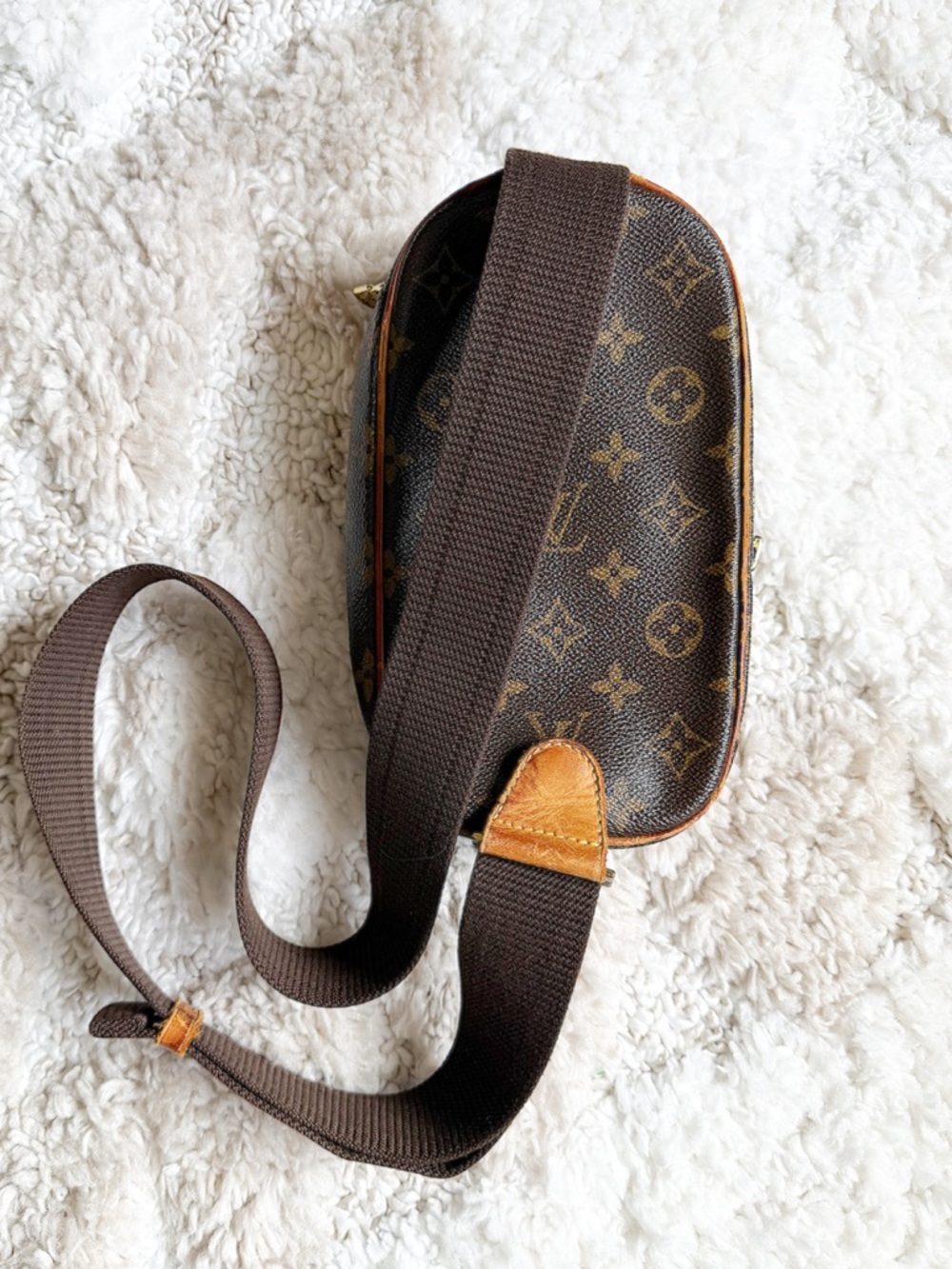 Louis vuitton mens womens monogram sling crossbody pochette gange bag + box - Picture 13 of 16